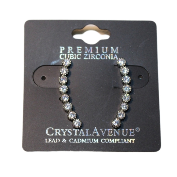 Women's Cubic Zirconia Climbing Earrings - Picture 2 of 16